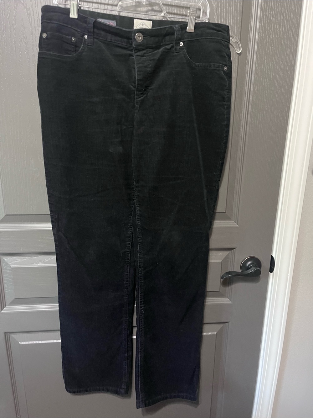 St. John's Bay Black Corduroy Straight-Leg Pants